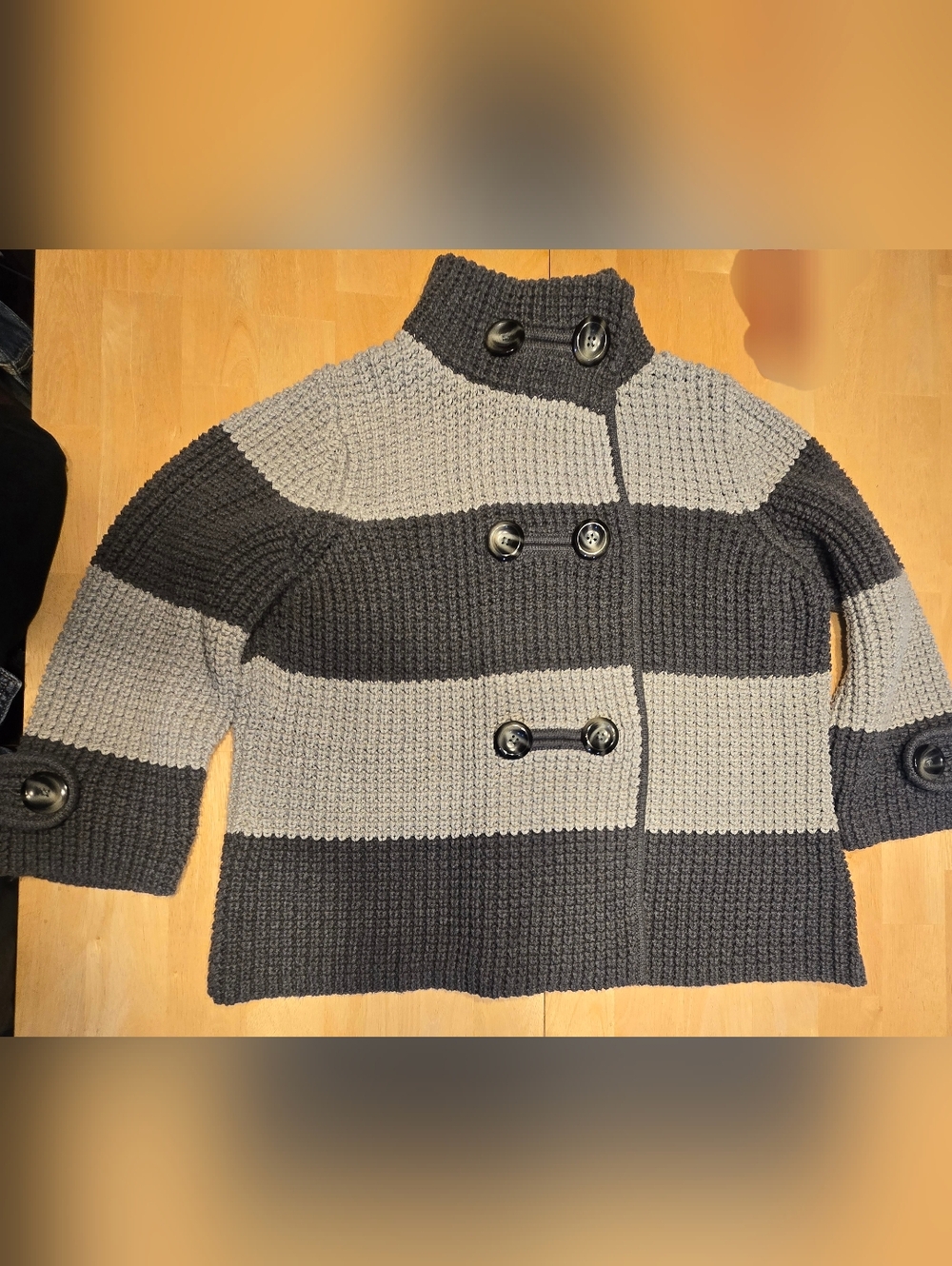 Banana Republic Double Breasted Thick Knit Sweater - Size XL - Cotton And Wool